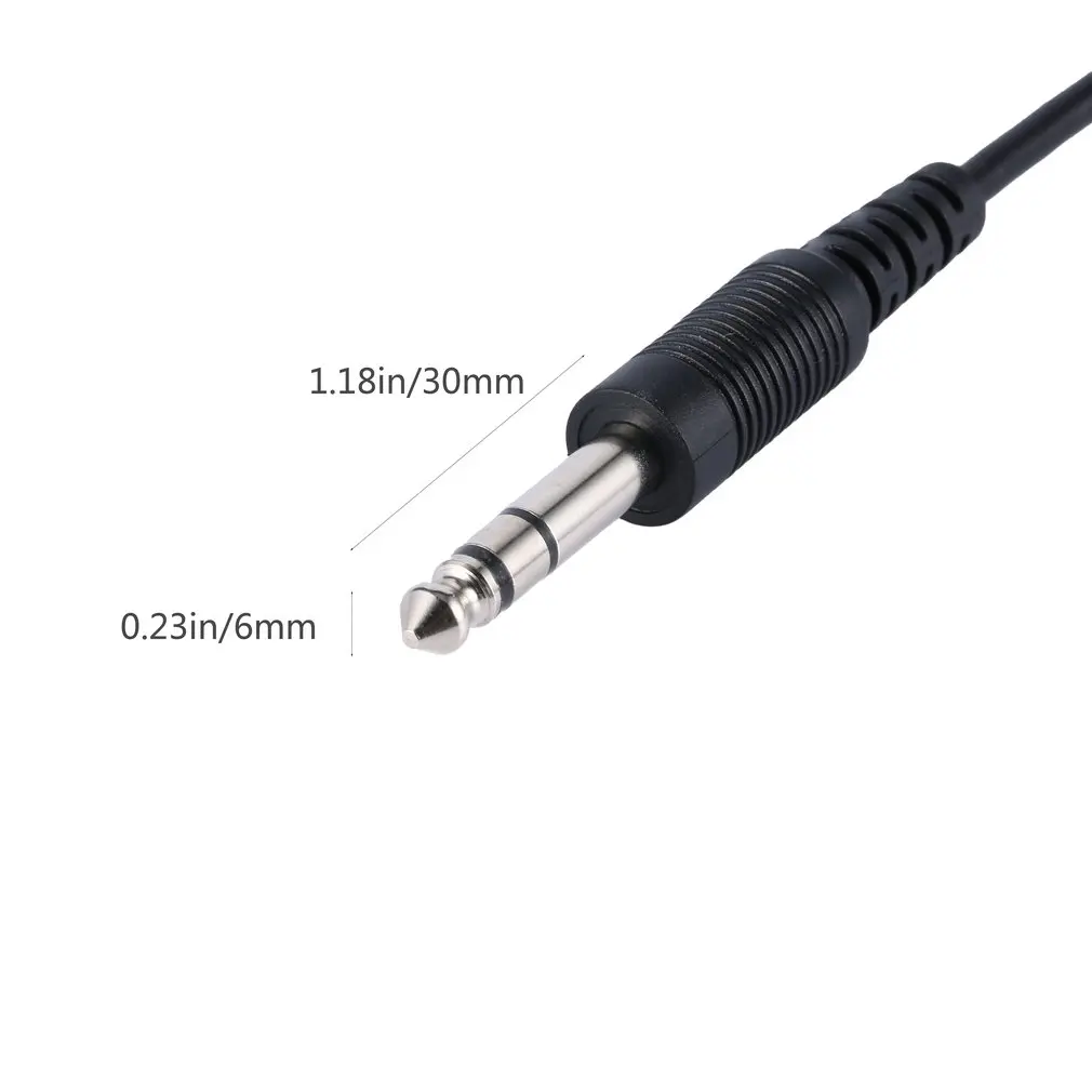 DIY 2m UFQ Aviation Headset Dual-plug Aircraft Headphones Replacement cable Mono Cable Type