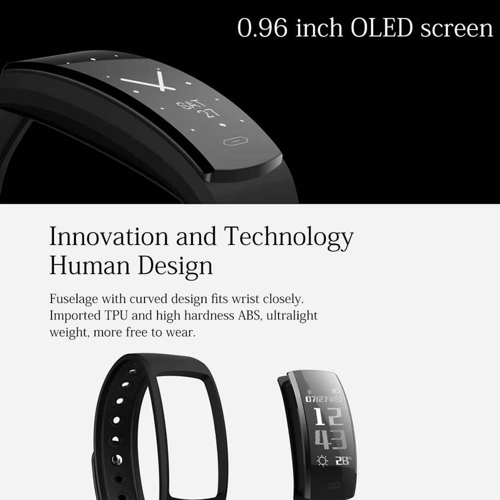 Bluetooth умный Браслет, пульсометр, водонепроницаемый, кровяное давление, кислородный браслет, длительное время ожидания, браслет