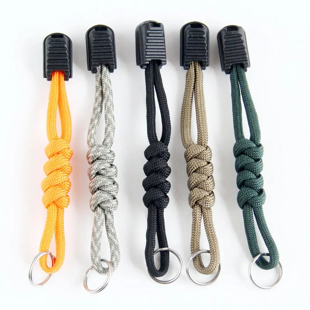 Reflective 550 Paracord Zipper Pulls Keychain Knife Lanyard Handmade in USA  