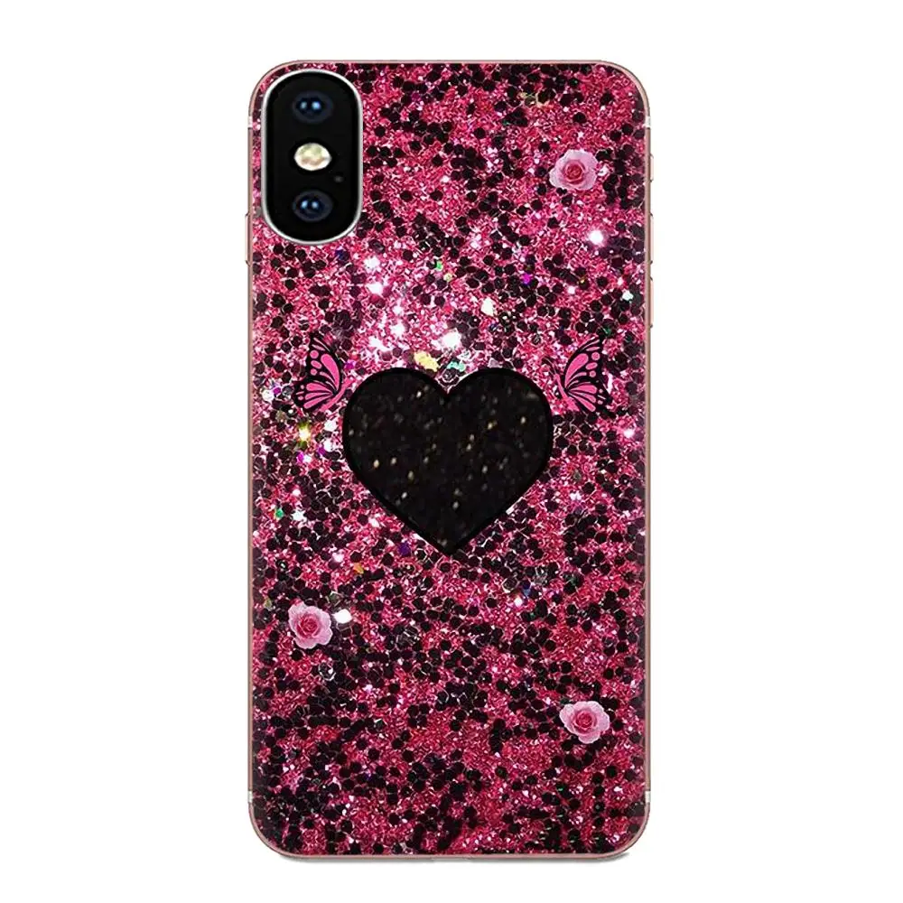 as picture С блестками в форме сердца Форма роспись модные чехлы для Huawei Honor 4C 5A 5C 5X6 6A 6X7 7A 7C 7X8 8C 8S 9 10 10i 20 20i Lite рro - Цвет: as picture