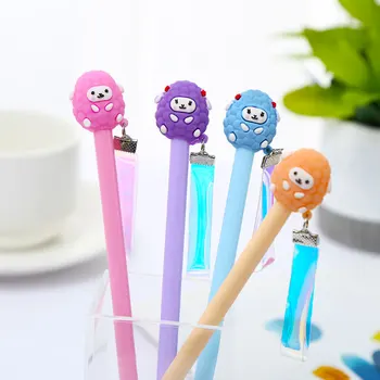 

12Pcs/pack Japanese Cute Kawaii Alpaca Gel Pens Blue Ink Animal Sheep Stationery Novelty Cool Funny School Sign Pencil Case Bag