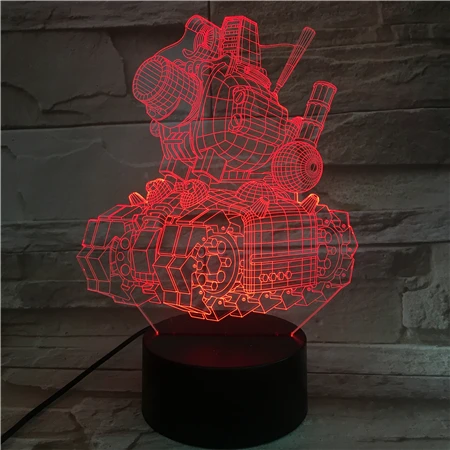 3D лампа с сенсорным датчиком, металлический слизняк, меняющий цвет, с пультом дистанционного управления для Рождественского украшения, светодиодный ночник, светильник
