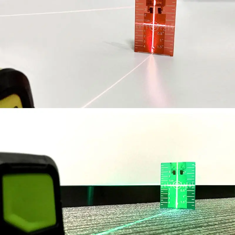 Laser Level 1 Pc Target Card Plate inch/cm for Green and Red