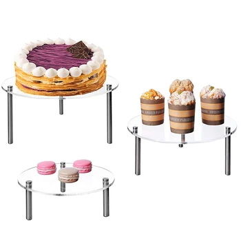 

3 Tier Clear Round Cup Cake Stand Acrylic Cupcake Stand Supplies Display Tower Wedding Birthday Party Decoration