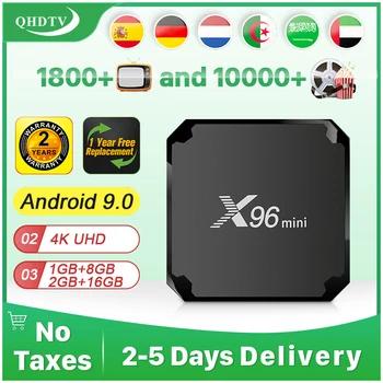 

X96 mini IPTV Box Android 9.0 Smart IPTV Spain M3U 1 Year QHDTV Code IPTV Subscription Portugal Arabic italia 4k Morocco IP TV