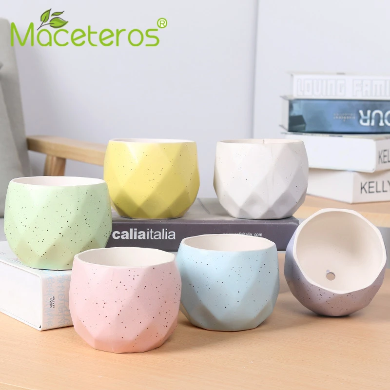 Modern Creative Matte Ceramic Fleshy Flower Pots Indoor Green Dill Living Room Home Gardening Decoration Supplies | Дом и сад