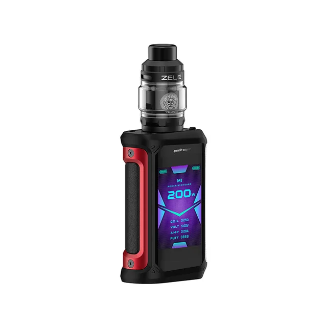 2 шт.! GeekVape Aegis X Zeus Комплект 200 Вт Aegis X Mod и 5 мл Zeus Sub Ohm Tank fit Ом сетка Z2 KA1 катушка электронная сигарета испаритель - Цвет: Red Black