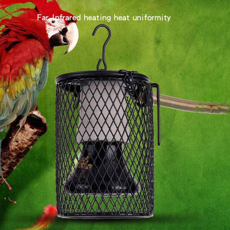 220V E27 Pet Heating Lamp for Turtle Snake Lizard Infrared Ceramic Emitter Heat Light 100W Reptile Lamp EU Plug
