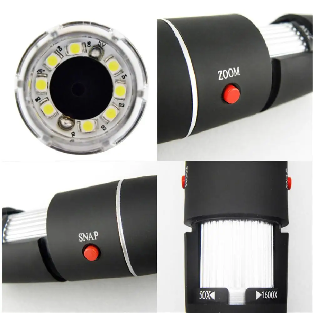 endoscópio 8led lupa com suporte de metal