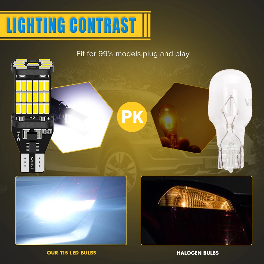 T15 T16 W16W LED  Canbus,  , LED    921 912 W16W LED  ڵ   ȭƮ , 2 
