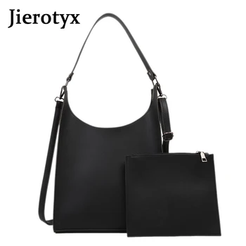 

JIEROTYX Fashion PU Leather Crossbody bags Women Luxury Handbags Femme Bags Designer Large Capacity Tote Bags Shoulder Bag Women