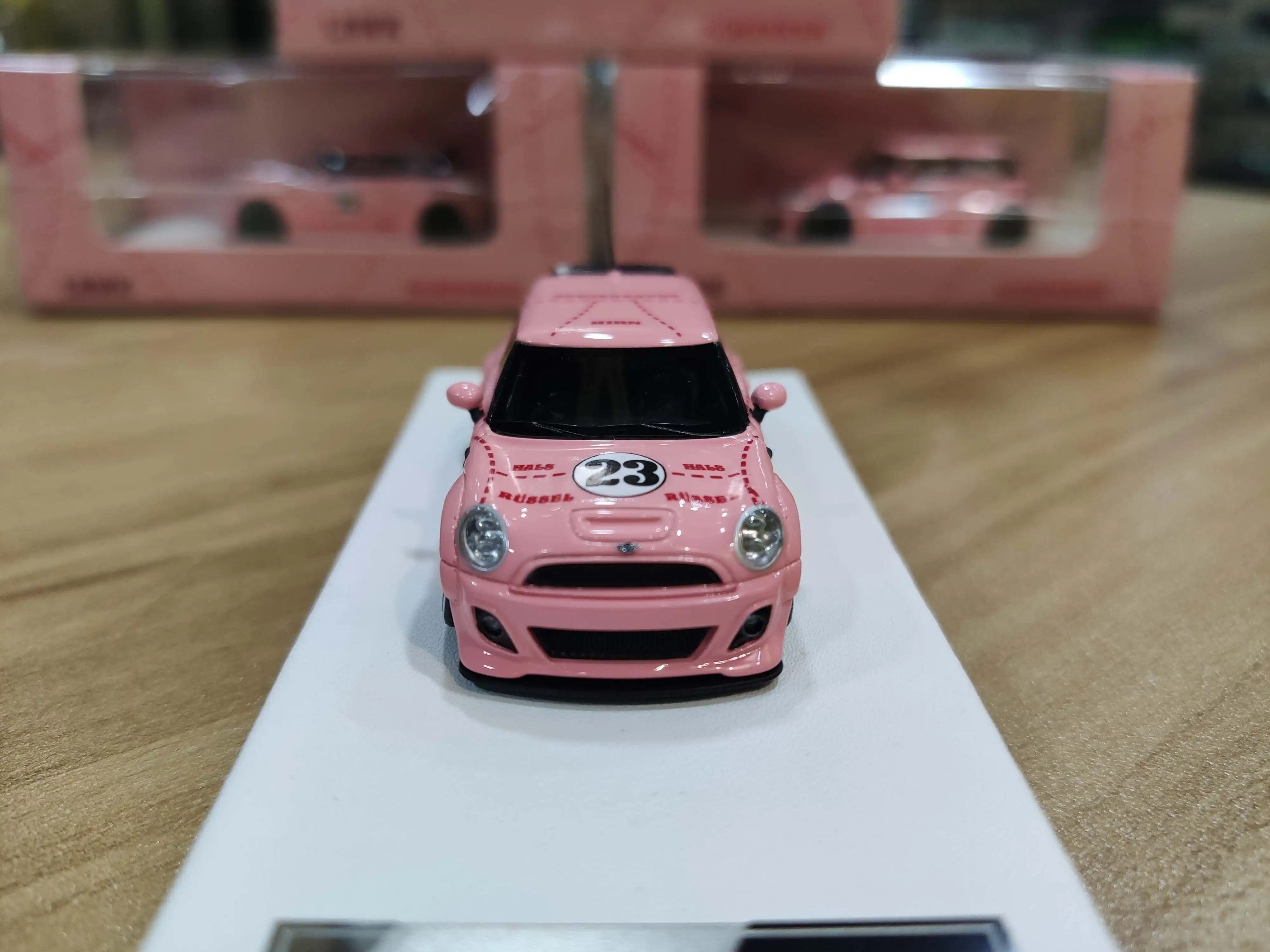 pink mini cooper toy car