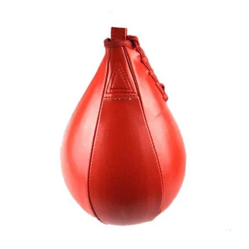 

WANSDA Leather Vertical Boxing Bag Punching Speed Ball Exercise Training Boxing Practical Tools Red Black Bag