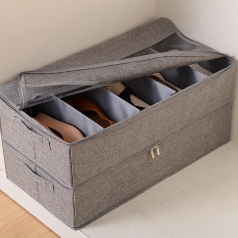  Foldable Waterproof and Dustproof Storage Shoe Box Washable Storage Box Bedroom Bed Bottom Debris T