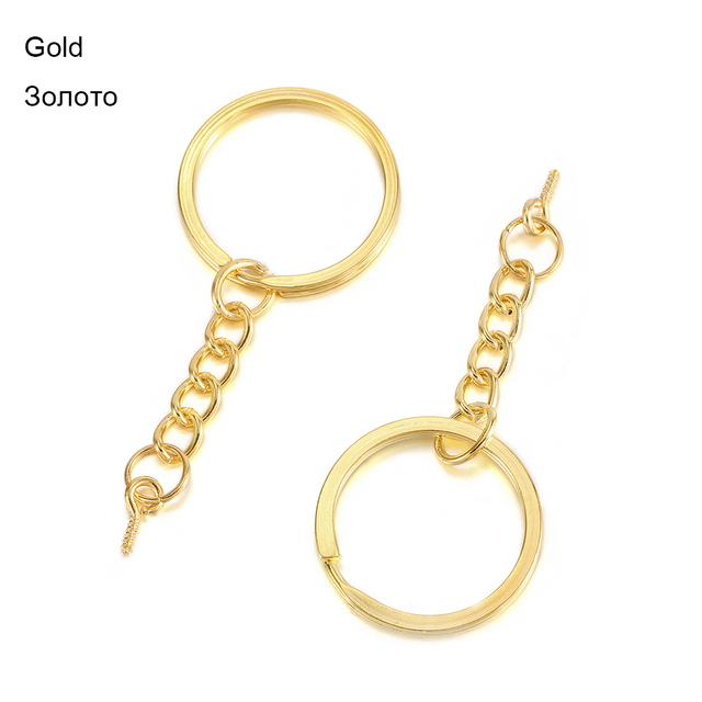 28 30mm Screw Eye Pin Key Chain Key Ring keychain Bronze Gold Keyrings Split Rings With Screw Pin Jewelry Making