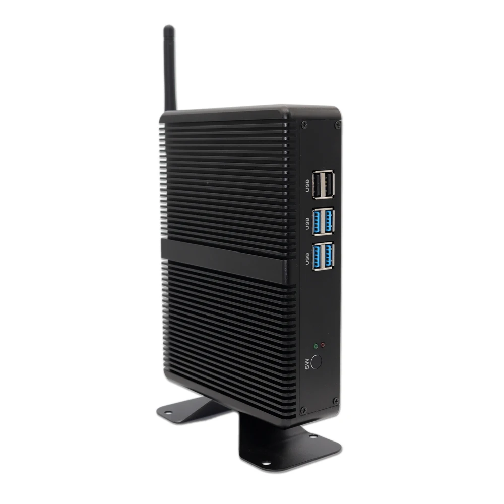 4K HTPC DDR3L безвентиляторный настольный компьютер Intel Core i3 i5 i7 Win10 Linux Mini PC HDMI VGA 300M WiFi 6 *