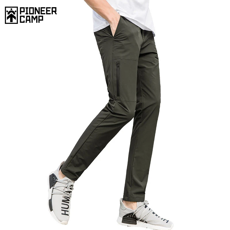 Pioneer Camp Pantalones elásticos impermeables para hombre, ropa de marca de secado rápido, color azul oscuro, verde militar, AXX705098| - AliExpress