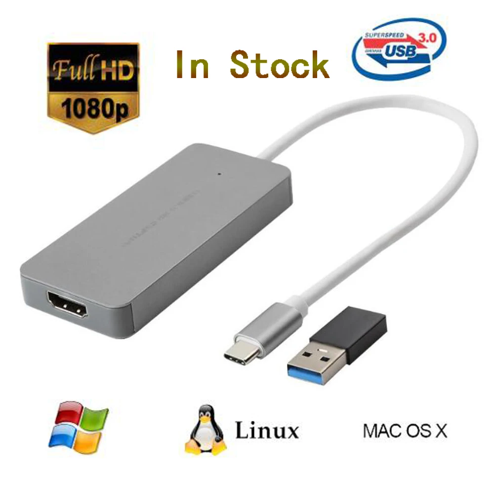 Ezcap 1080P Full HD Video Recorder 265C HDMI to TYPE C Video Capture Card Device For Windows Mac Linux Support Live Streaming