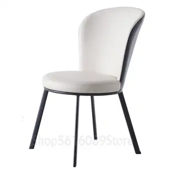 

Nordic Technology Cloth Dining Chair Home Modern Simple Restaurant Ins Net Red Light Luxury Creative Chair Iron Back Chair