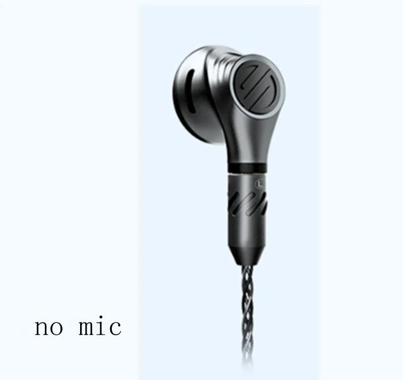 gray no mic BGVP DX5 наушники с плоской головкой и металлическими басами, стерео наушники Hifi, музыкальные MMCX стерео наушники с микрофоном, наушники-вкладыши для самостоятельной сборки - Цвет: gray no mic