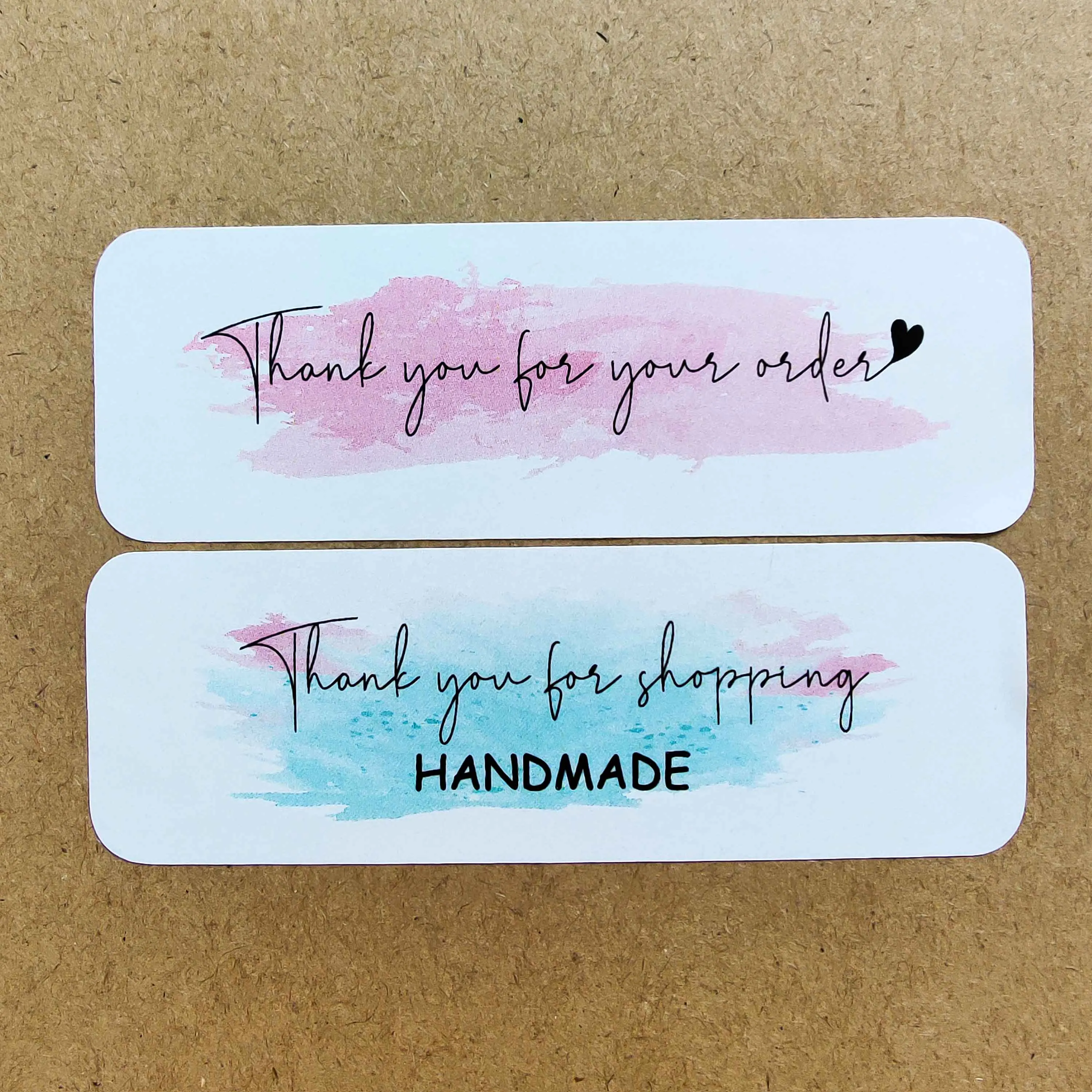 Pegatinas de agradecimiento por su pedido, etiquetas de 1x3 pulgadas para sellado de sobres para decoración de negocios pequeños, suministro de papelería, 50 Uds.