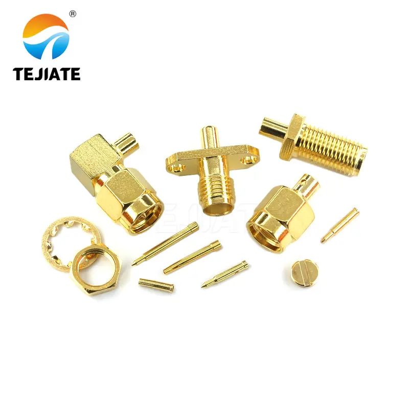 

1PCS SMA RPSMA-JB-KB-KFB Connector Straight/Bent Header Half Flexible Steel Welding Adapter Match For RG405