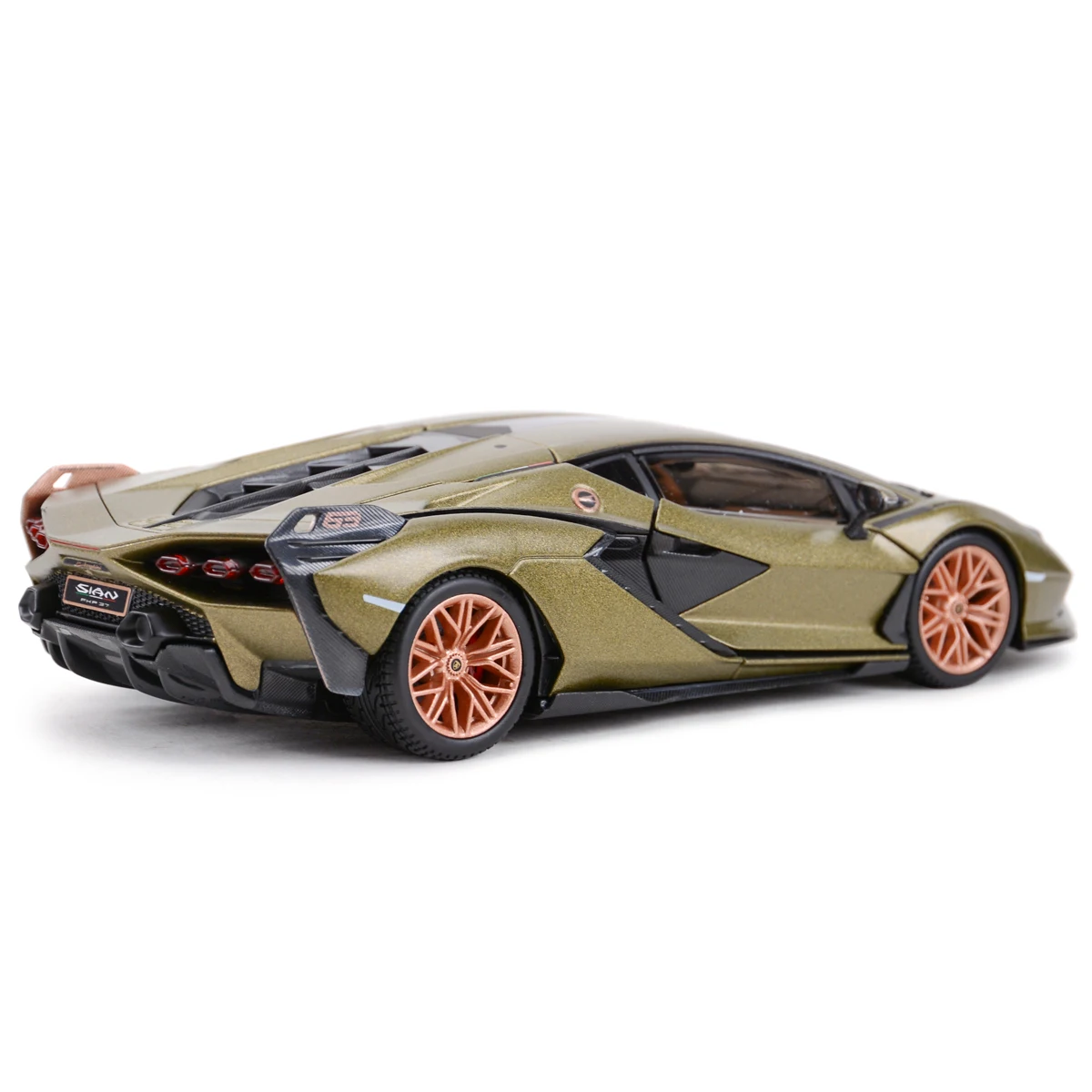 Bburago 1:24 Lamborghini Sian FKP 37 Green Sports Car Static Die Cast Vehicles Collectible Model Car Toys 3