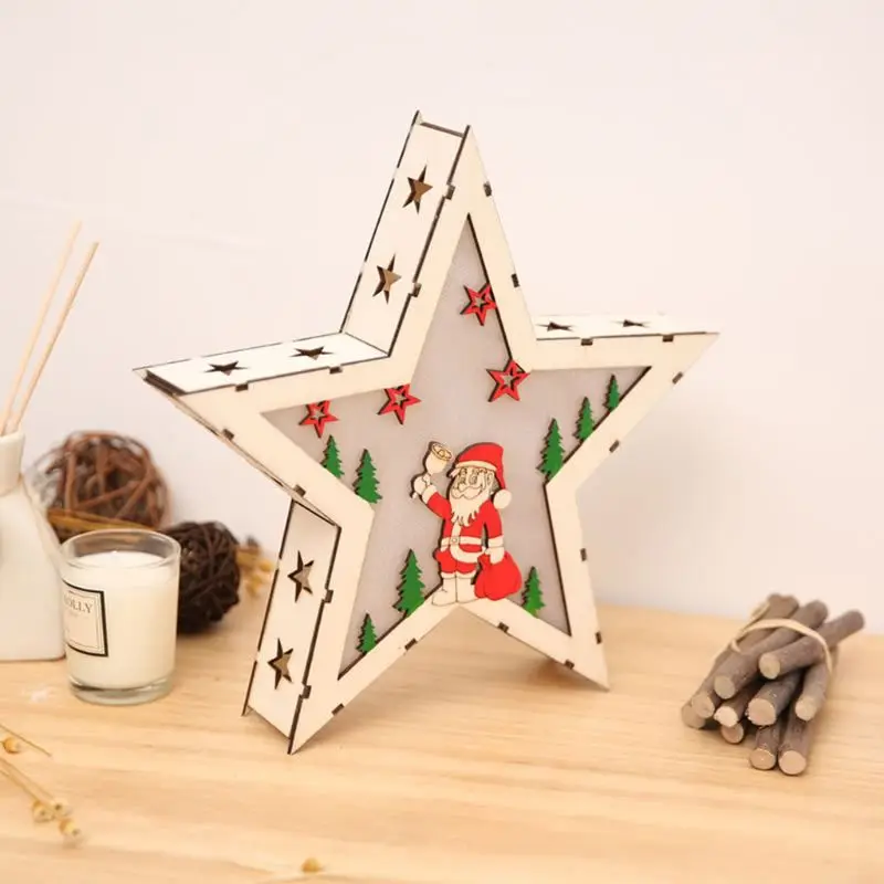 

Wooden LED light glowing book for Christmas decoration/Family holiday party/Festival mall decoration