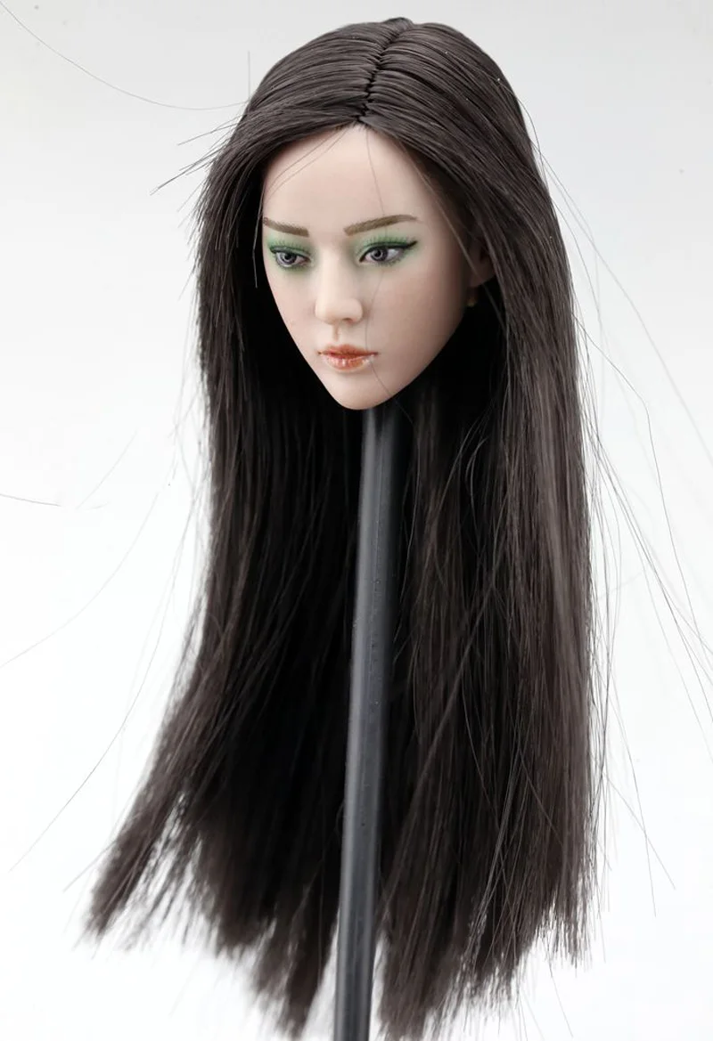 

1/6 Scale Beauty Long Straight Hair Girl Head Sculpt CAREER KILLER KIYOHA Head Carving Model Toy for 12in Phicen Tbleague Doll