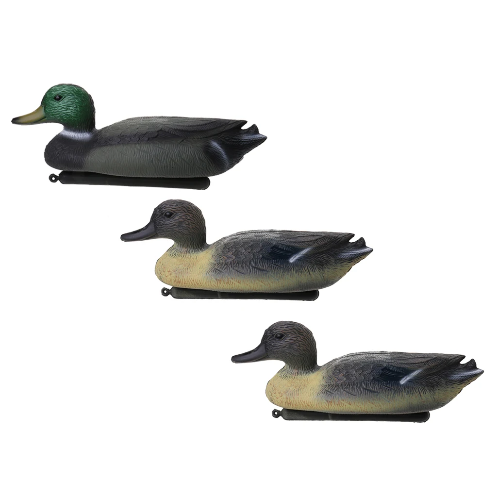 3 x Floating Duck Decoy Drake Hunting Bait Ornaments Garden Decors