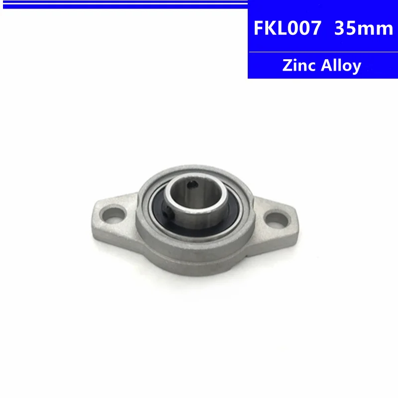 

10pcs KFL007 Zinc Alloy Bore Diameter 35mm Ball Bearing Pillow Block Flange Mounted Support Shaft Spherical Roller Units