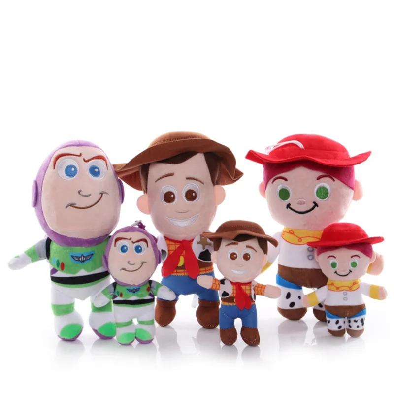 Disney 15/25cm Toy Story  Buzz Lightyear Jessie  Woody Model Cartoon Anime Stuffed Plush Dolls Keychain Pendant Toy Kid Gift the hyrule fantasy weapon zelda master sword hylian shield game keychain weapon model katana samurai toys for boys birthday gift