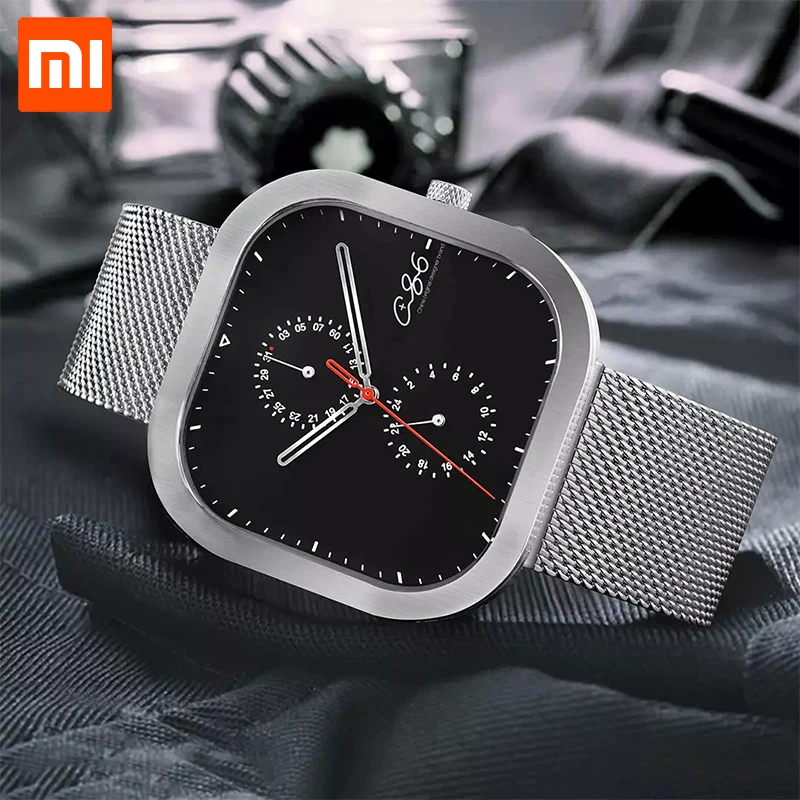 

Xiaomi C 86 Poetry and Distant Quartz Watch Double Disc Five-Pin Design and Stainless Steel Woven Mesh Strap