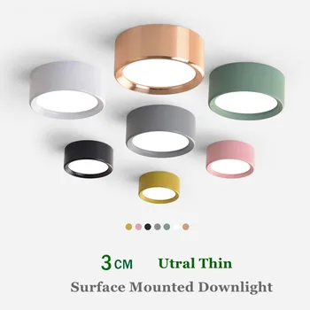 

LED Downlight Modern Colorful Ceiling Lamp Surface Mounted Spot Led 3W 5W 7W 9W Ultra Thin Bedroom Living Room Lighting 220V 110