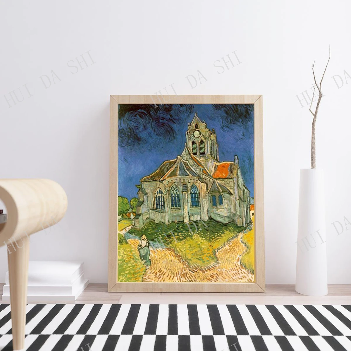 Vincent Van Gogh, la iglesia de auvers sur oise, póster de Arte Fino 1890,  decoración de pared vintage/ retro, obra maestra clásica|Pintura y  caligrafía| - AliExpress