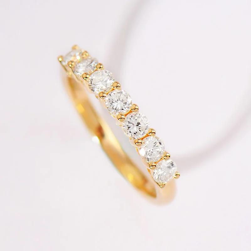 9 к желтое золото замковое кольцо Муассанит кольцо DF цвет Лаборатория алмаз вечерние Ювелирные изделия Свадебная годовщина, на заказ