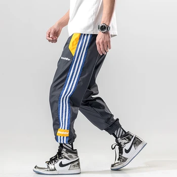 

Man Fitness Streetwear JoggersHip Hop Side Striped Sweatpants Male Harajuku Casual Ankel-Length Track Pants