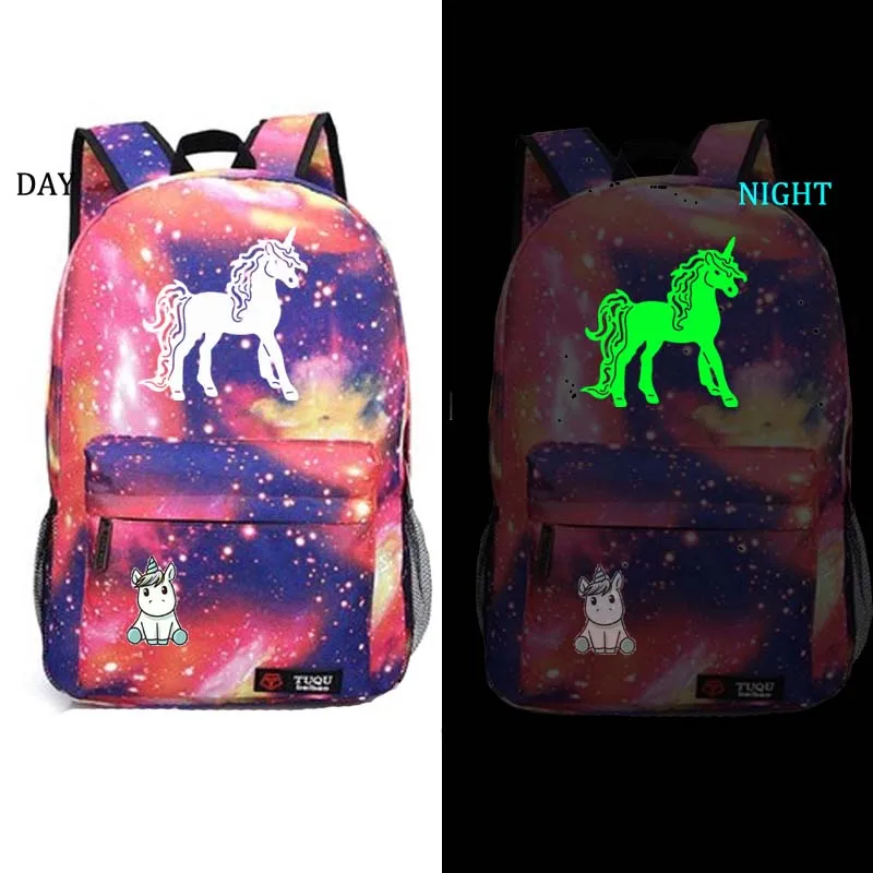 style5 pink Милый Единорог Dab школьная сумка светящийся в темноте рюкзак студенческий школьный рюкзак ноутбук рюкзак повседневный рюкзак - Цвет: style5 pink