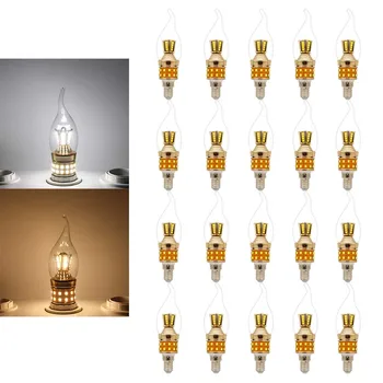 

9W E14 Clear LED light bulb C35 AC 220V edison LED candles Lamp light Warm White Cold White,Non-dimmable 20 pcs