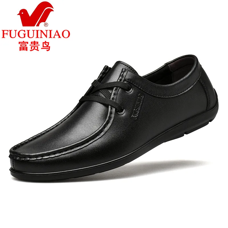 

FGN Leather Shoes Men Genuine Leather Casual Spring Korean-style Youth Breathable Casual Shoes England Business Formal Wear MEN'