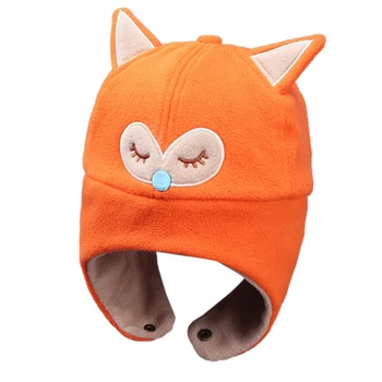 

New Baby Bonnet Caps Cotton Children Ear Cartoon Hats Kids Infant Hat 1-4T Adjustable Winter Cute Baby Hats