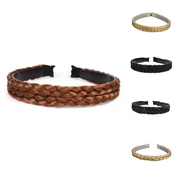 

Women Chemical Fiber Synthetic Wig Hair Hoop Braided Headband Hairband Headwear Girls Hair Accessories