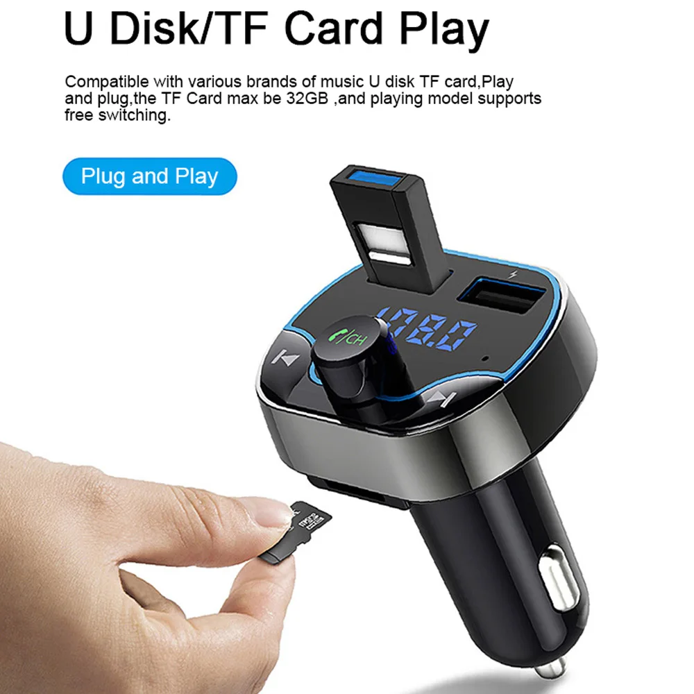 VR робот Bluetooth fm-передатчик модулятор Автомобильный MP3 музыкальный плеер беспроводной громкой связи автомобильный комплект USB зарядное устройство Поддержка TF/U диск Play