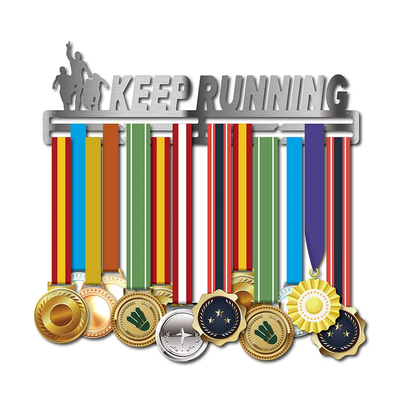 40cm L Sus Беговая вешалка для медалей Спортивная стойка из нержавеющей стали - Цвет: 40cm L Sus