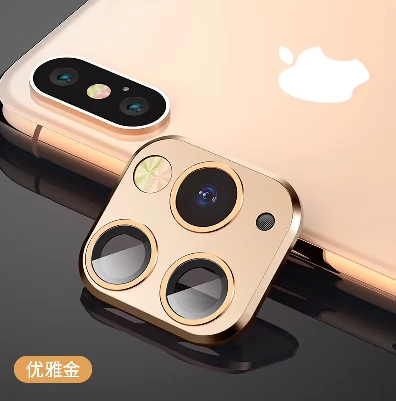 2Second Generation Закаленное стекло для замены секунд iPhone 11 Pro Крышка для объектива камеры для Apple iPhone X XS MAX чехол из титанового сплава задняя крышка для камеры - Цвет: 2Second Generation