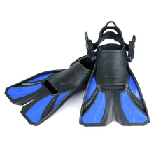 Adult Learn To Swim Training Short Fins Fins Adjustable Anti-Slip Diving Fins Freediving Snorkeling Swimming Diving Short Fins