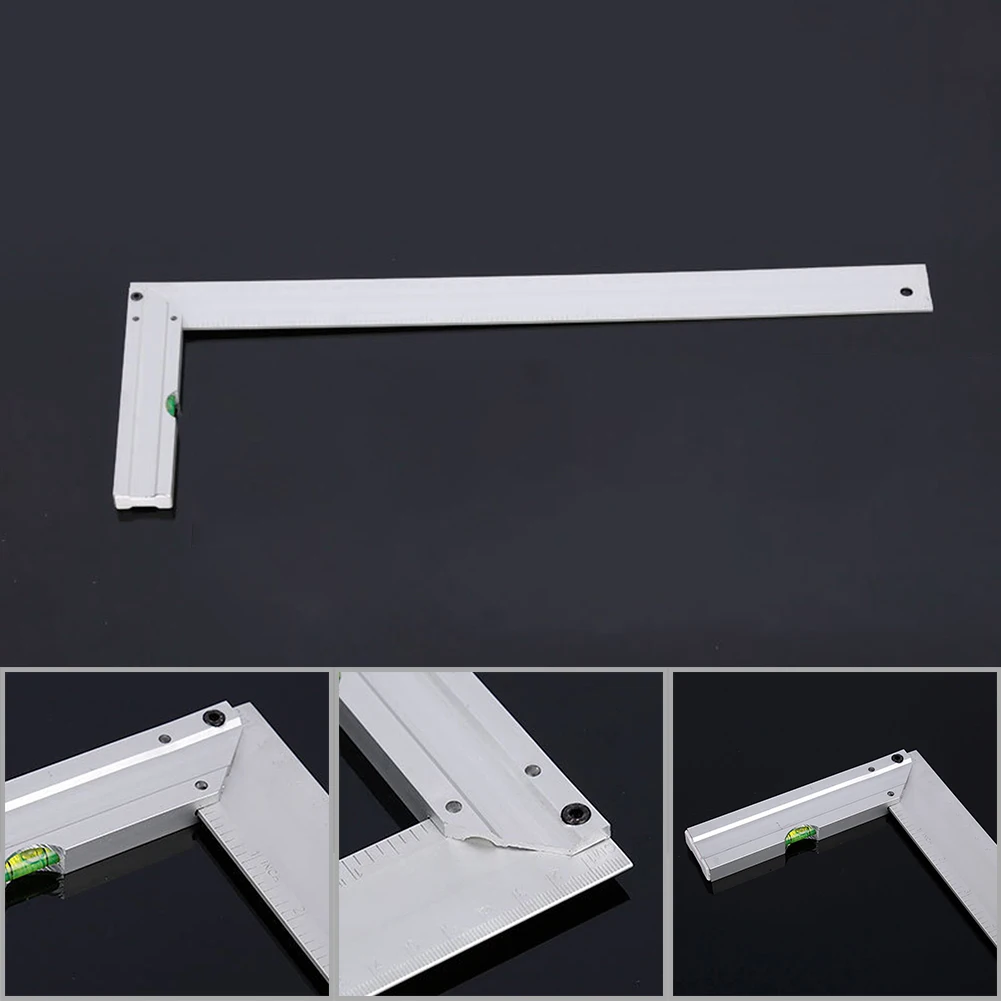 

Aluminum Alloy Tri Square Try Adjust Angle Slide Ruler Frame Combination
