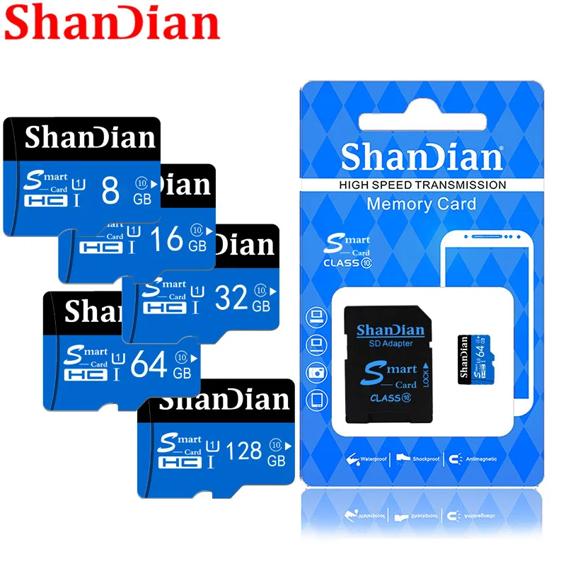 SHANDIAN карта памяти 16 ГБ 32 ГБ 6 Гб класс 10 TF карта памяти 4 ГБ 8 ГБ класс 6 смарт обновление TF карта для телефонов