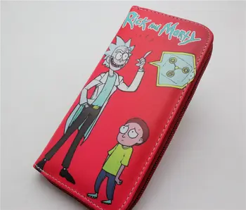 

New Design Rick And Morty Anime Cartoon Wallet Men Long Purse with Card Holder Coin Purse Round Purse Women Handbags Gift