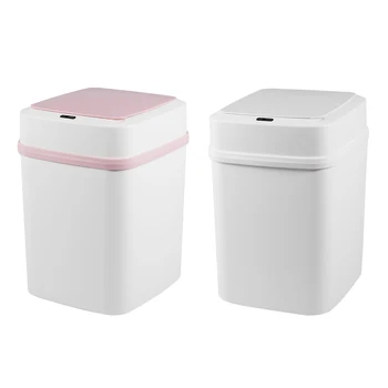 

Automatic ligent Sensor Smart Trash Can Dustbin Lid Motion Detector Kitchen Bedroom Energy-Saving No Noise 10L Battery